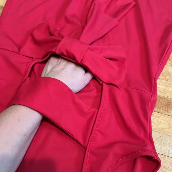 Red Ruffle Train Formal - Picture 6 of 12